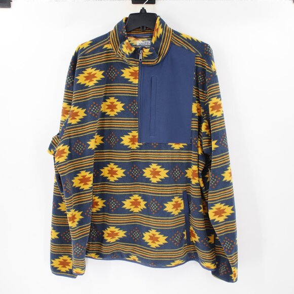 Duluth Trading Co Jacket Mens 2XL Fleece 1/4 Zip Pullover southwestern Aztec - Picture 1 of 11